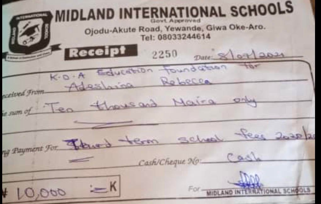Beneficiary Sponsor a child Rebecca